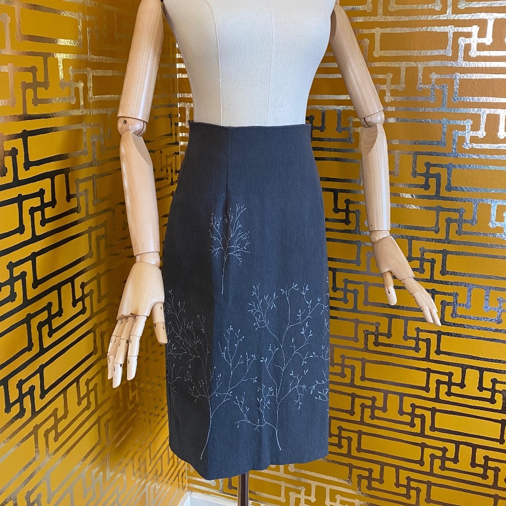Helen Wang New York Printed Pencil Skirt